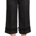 Dolce & Gabbana Black Brocade Cropped High Waist Pants