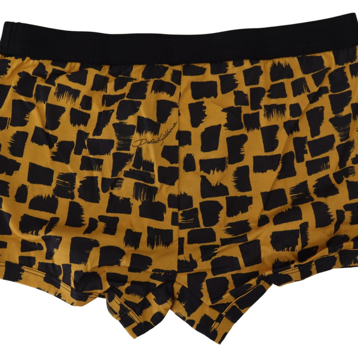 Dolce & Gabbana Orange Printed Cotton Regular Boxer Underwear