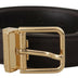 Dolce & Gabbana Brown Calf Leather Gold Logo Metal Buckle Belt