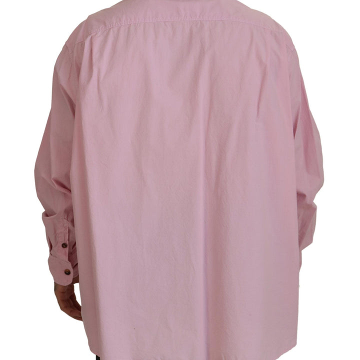 Dolce & Gabbana Pink Casual Button Down Long Sleeves Shirt