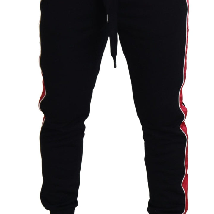 Dolce & Gabbana Black Cotton Logo Sweatpants Jogging Pants