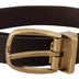 Dolce & Gabbana Dark Brown Calf Leather Gold Tone Metal Buckle