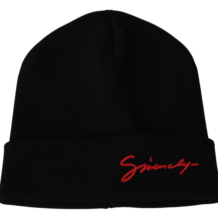 Givenchy Black Wool Unisex Winter Warm Beanie Hat