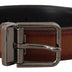 Dolce & Gabbana Brown Leather Solid Classic Silver Metal Buckle Belt