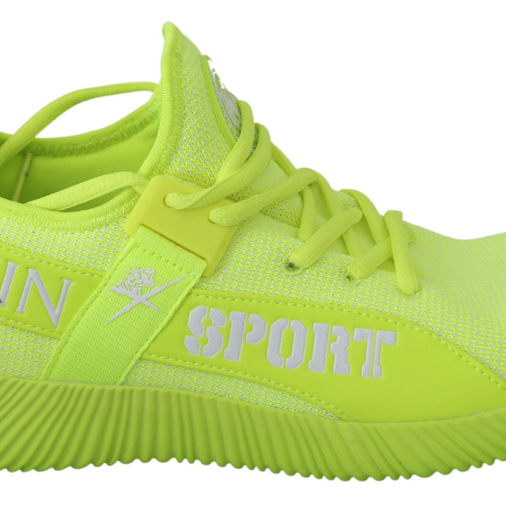 Philipp Plein Green CARTER Logo Hi-Top Sneakers Shoes