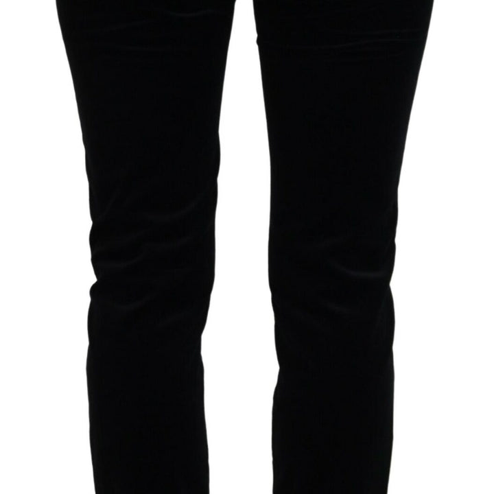 Dolce & Gabbana Black Cotton Mid Waist Skinny Denim Jeans