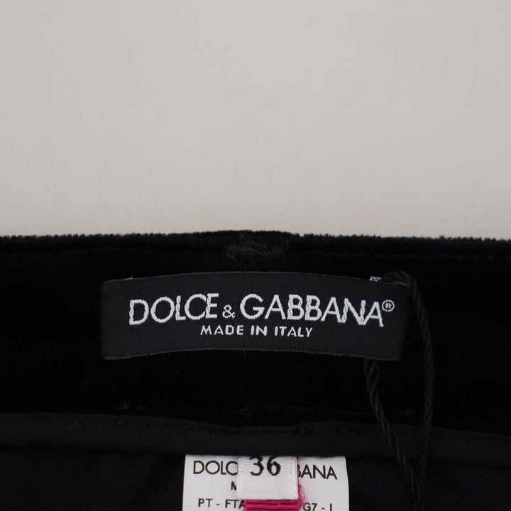 Dolce & Gabbana Black Cotton Mid Waist Skinny Denim Jeans