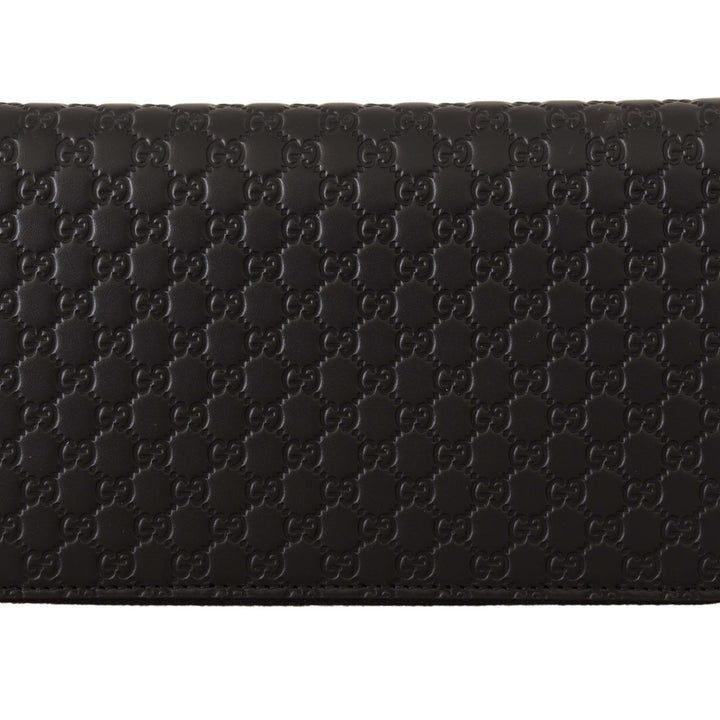 Gucci Black Wallet Microguccissima Leather Zipper wallet