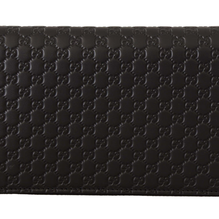 Gucci Black Wallet Microguccissima Leather Zipper wallet