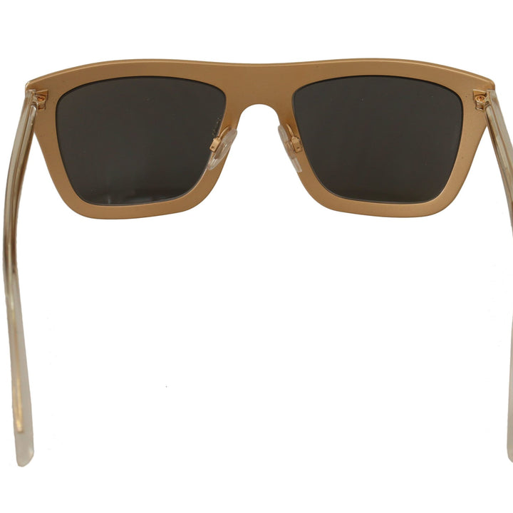 Dolce & Gabbana Gold Plated Metal Mirrored Limited Sunglasses