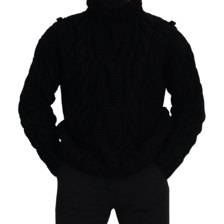 Dolce & Gabbana Black Cashmere Turtleneck Pullover Sweater