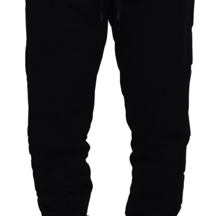 Dolce & Gabbana Black Cotton Men Jogger Pants