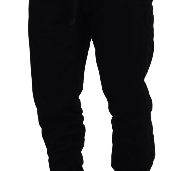 Dolce & Gabbana Black Cotton Men Jogger Pants