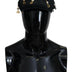 Dolce & Gabbana Black Cotton Embellished Newsboy Men Hat