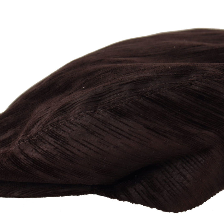 Dolce & Gabbana Brown Velvet Newsboy Men Capello Cotton Hat