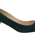 Prada Green Suede Leather Cone Heels Pumps Shoes