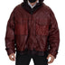 Dolce & Gabbana Bordeaux Cotton Hooded Full Zip Jacket