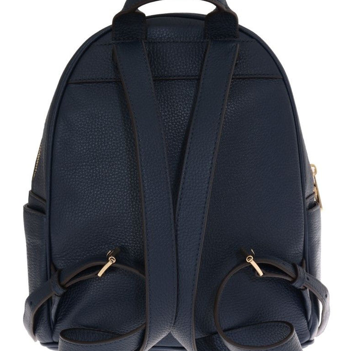 Michael Kors Navy Blue ABBEY Leather Backpack Bag