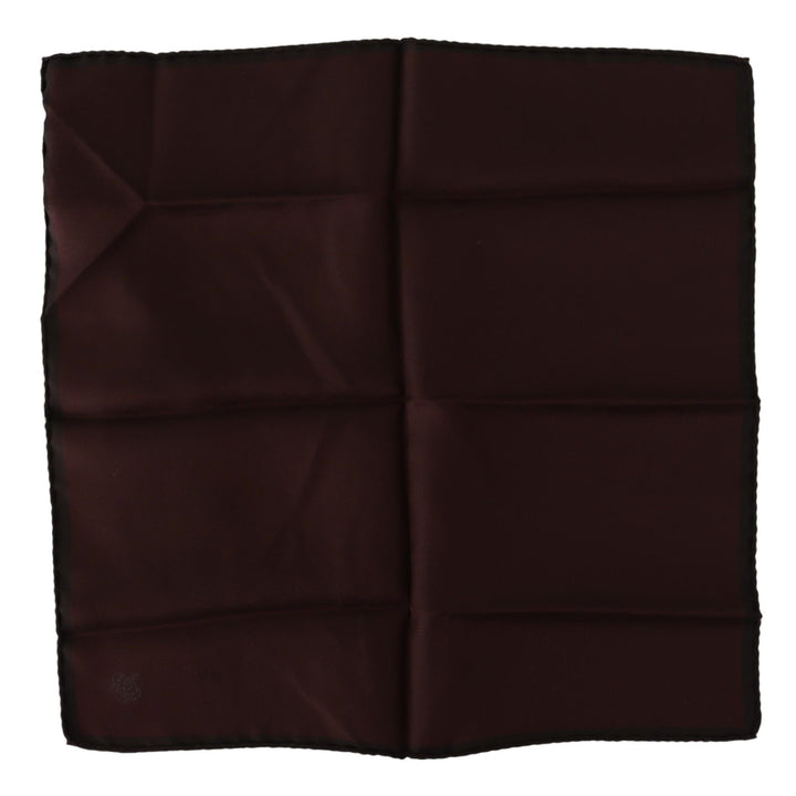 Dolce & Gabbana Maroon Square Handkerchief 100% Silk Scarf