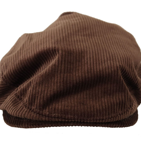 Dolce & Gabbana Brown Corduroy Cotton Newsboy Men Hat