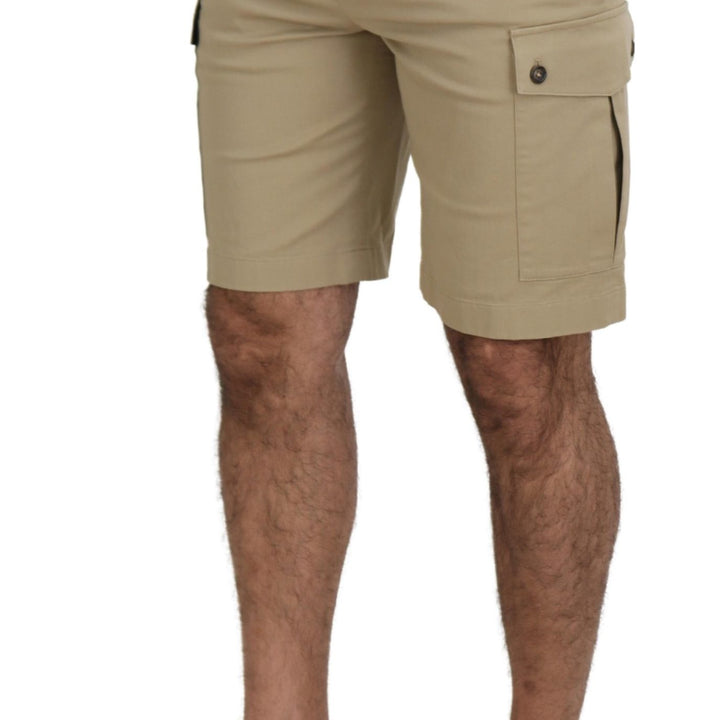 Dolce & Gabbana Beige Cotton Cargo Bermuda Shorts