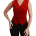Dolce & Gabbana Red Sleeveless Waistcoat Cotton Top Vest