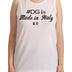 Dolce & Gabbana White Cotton Sleeveless Motive T-shirt