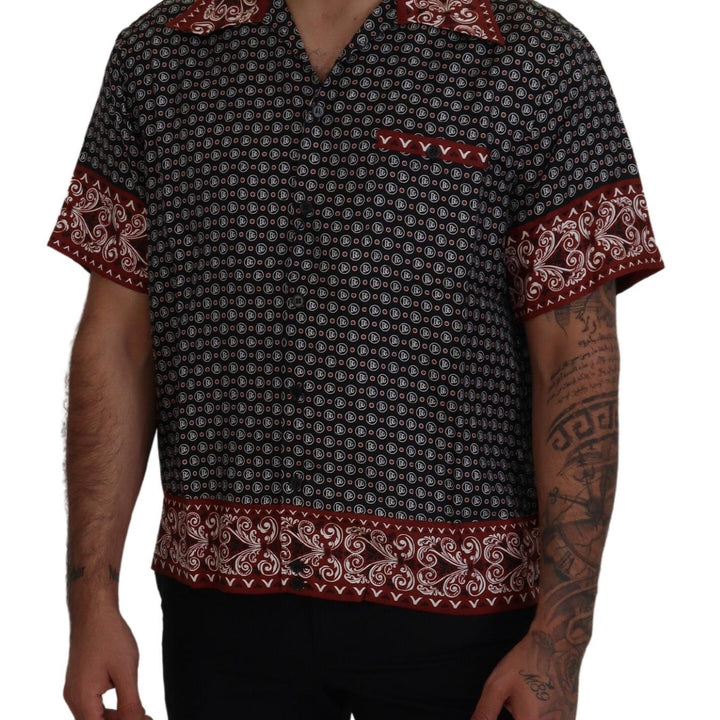 Dolce & Gabbana Multicolor Patterned Silk Casual Shirt