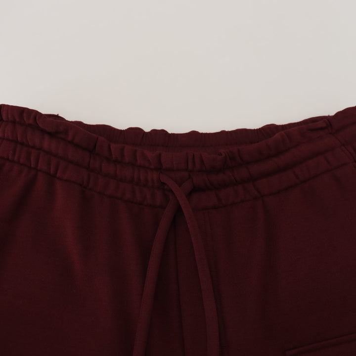 Dolce & Gabbana Maroon Bermuda Cargo Men Shorts