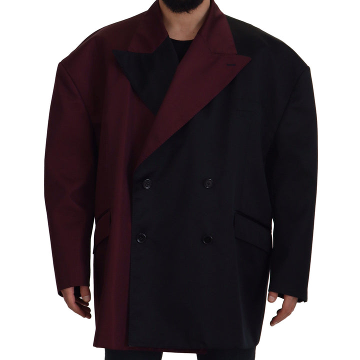 Dolce & Gabbana Bordeaux Polyester Double Breasted Jacket