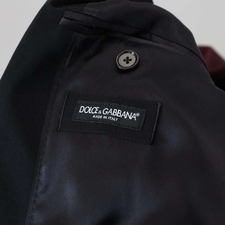 Dolce & Gabbana Bordeaux Polyester Double Breasted Jacket