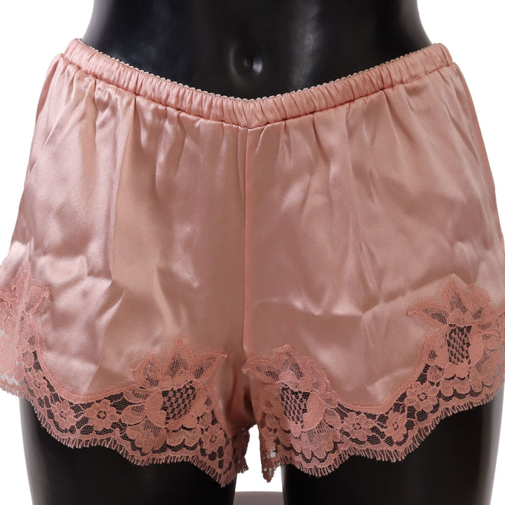 Dolce & Gabbana Pink Floral Lace Lingerie Underwear