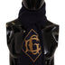 Dolce & Gabbana Blue Wool Knit DG Logo Shawl Wrap Scarf