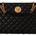 Versace Black Nappa Leather Medusa Large Tote Bag