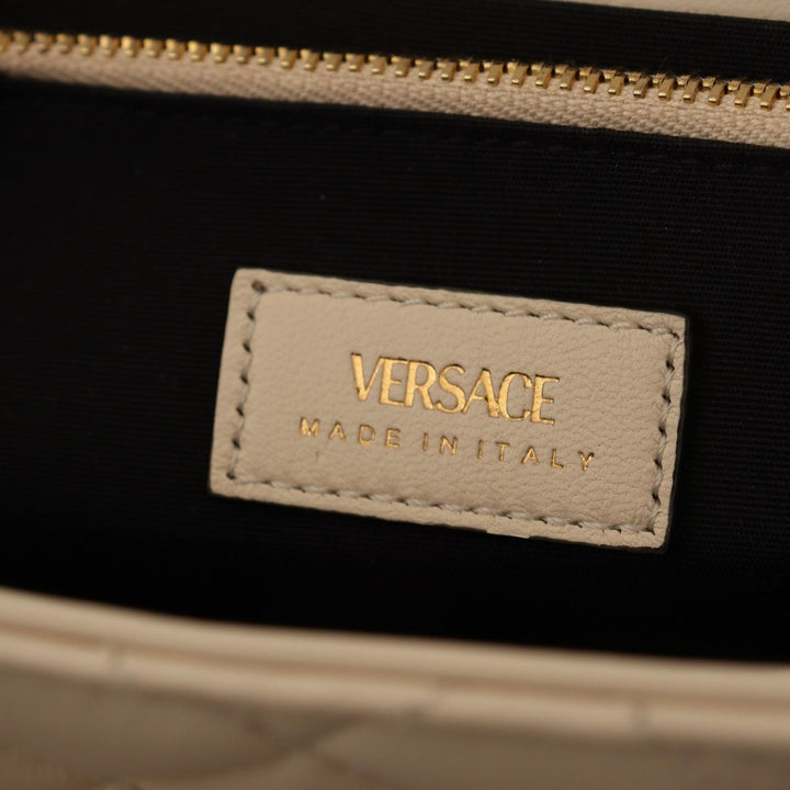 Versace White  Nappa Leather Medusa Evening Bag