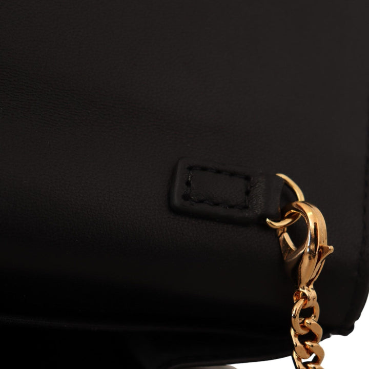 Versace Black Nappa Leather Medusa Evening Bag