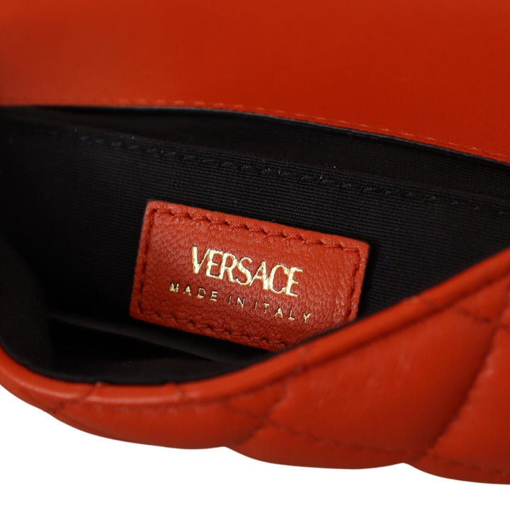 Versace Red Nappa Leather Medusa Small Crossbody Bag