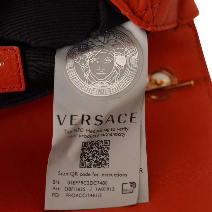 Versace Red Nappa Leather Medusa Small Crossbody Bag