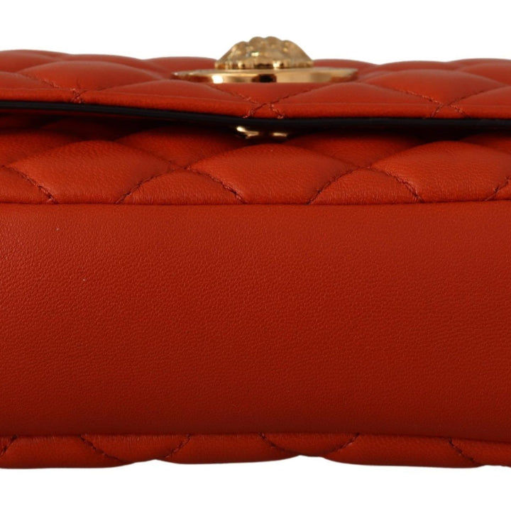 Versace Red Nappa Leather Medusa Small Crossbody Bag