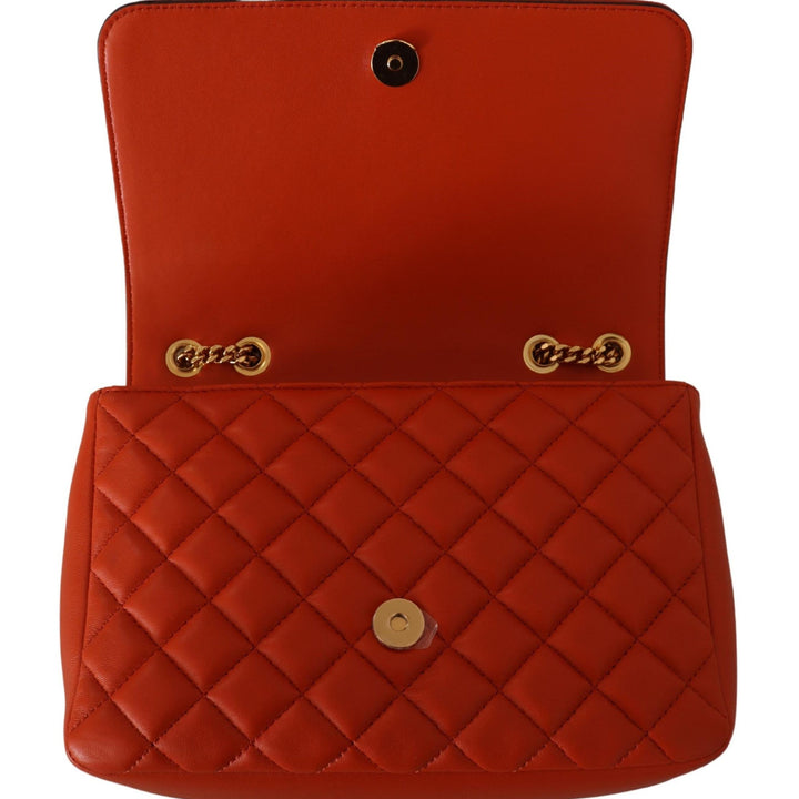 Versace Red Nappa Leather Medusa Shoulder Bag