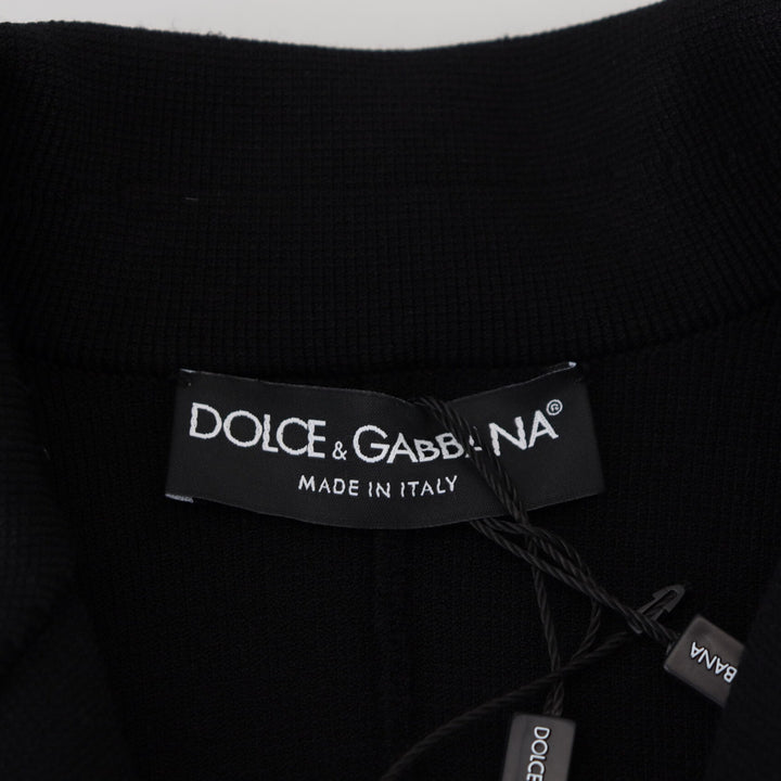 Dolce & Gabbana Black Button Cardigan Blazer Viscose Jacket