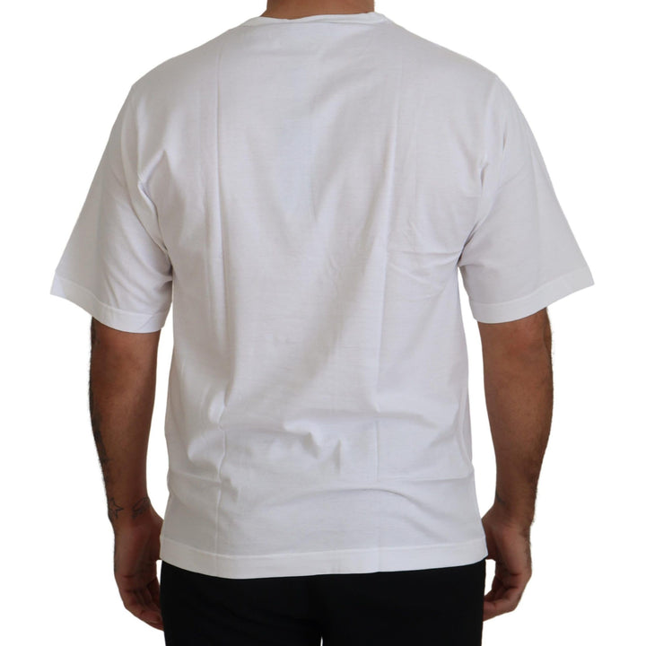 Dolce & Gabbana White DG Logo Patch Short Sleeve T-shirt