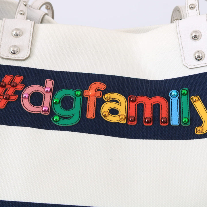 Dolce & Gabbana Blue Canvas #dgfamily Shopping BEATRICE Bag