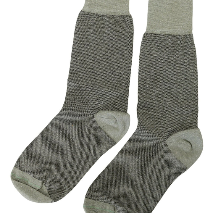 Dolce & Gabbana Grey Viscose Stretch Mid Calf Women Socks