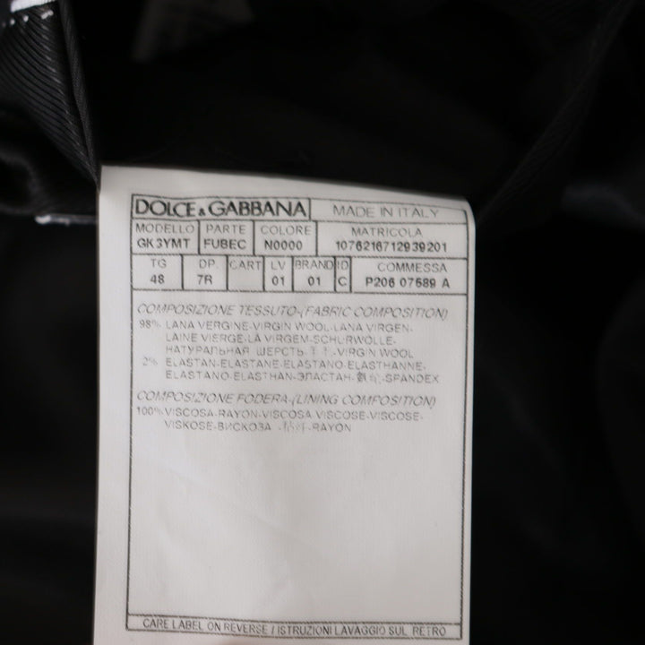 Dolce & Gabbana Black Jacket Vest 2 Piece MARTINI Blazer