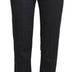 Dolce & Gabbana Gray Stripes Wool Tapered Women Pants