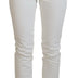 Dolce & Gabbana Off White High Waist Skinny Denim Cotton Jeans