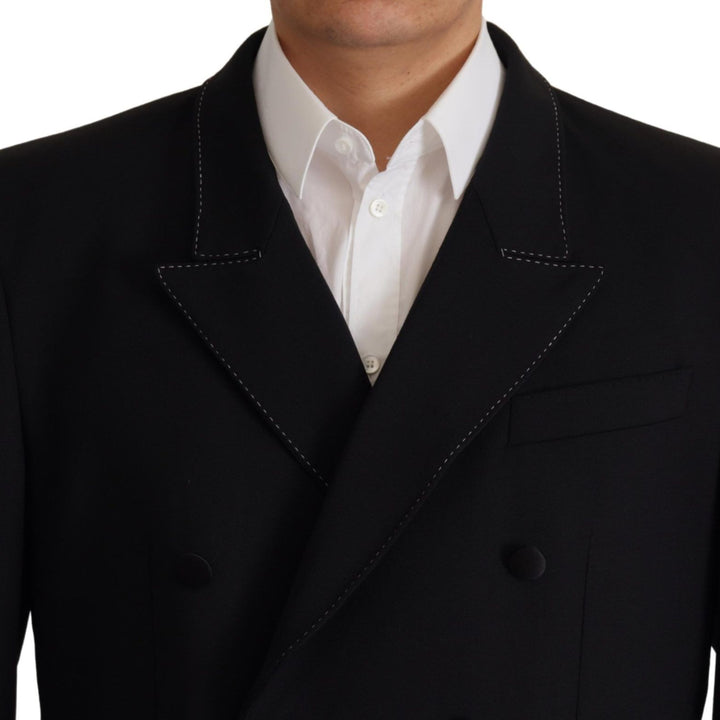 Dolce & Gabbana Black Double Breasted Coat Blazer Jacket