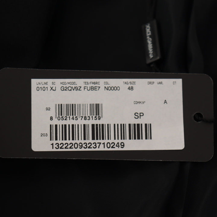 Dolce & Gabbana Black Double Breasted Coat Blazer Jacket
