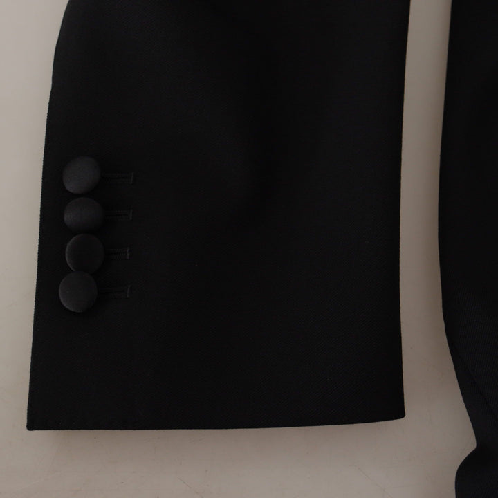 Dolce & Gabbana Black Double Breasted Coat Blazer Jacket